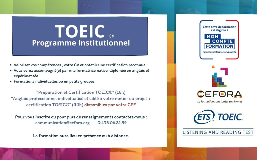 Préparation au TOEIC (avec CPF)