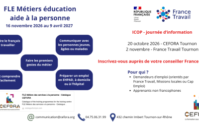Nouvelle formation FLE – Métiers de l’aide à la personne !